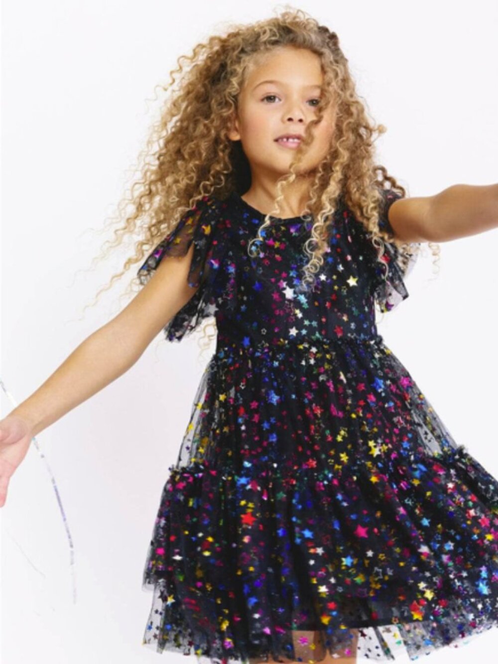 NWT Lola and the Boys Shining Rainbow Star Tulle Dress Size 4/5